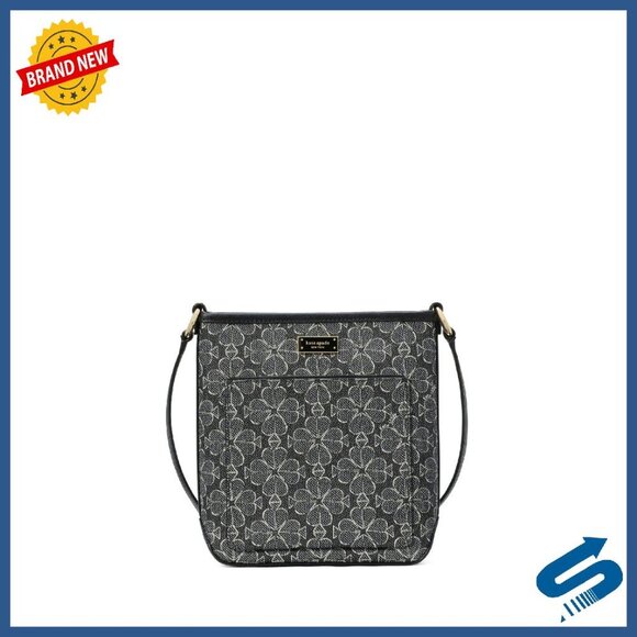 Small Pebbled Leather Swingpack Crossbody Bag with Interior Slots